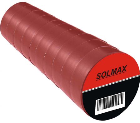 CINTA AISLADORA   5M ROJO SOLMAX