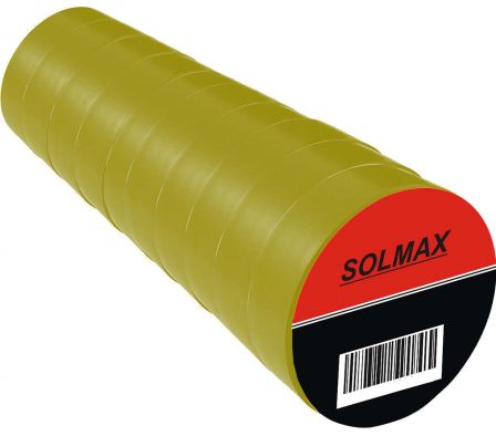 CINTA AISLADORA 10M AMARILLO SOLMAX