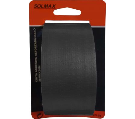 CINTA ADHESIVA REFORZ 38MM X 20M NEGRO SOLMAX