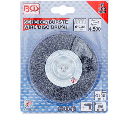 CEPILLO ACERO CIRCULAR ALAMB ONDUL C/ VASTAGO 100MM 3077 BGS