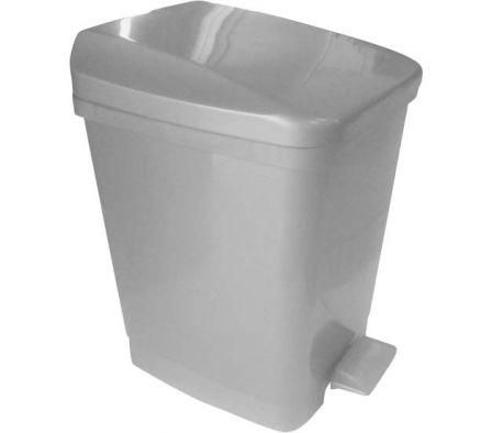 BASURERO PLAST. 9L C/ PEDAL GRIS METASUL