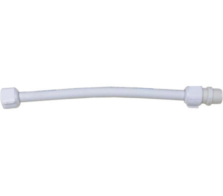 CONEXION PLASTICA FLEXIBLE 30CM BLANCO 539