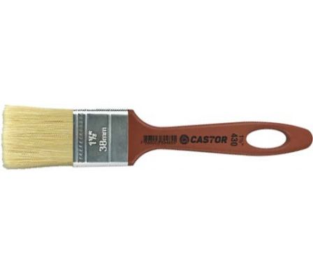 PINCEL CERDA BLANCA 1 1/2" CABO MARRON 485 CASTOR