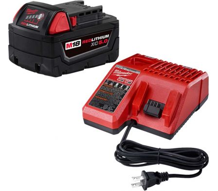 CARGADOR DE BATERIA 12V/18V + BAT. 5 A MILWAUKEE 48-5950