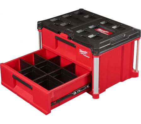 CAJA CON 2 GAVETAS PACKOUT MILWAUKEE 48-22-8442