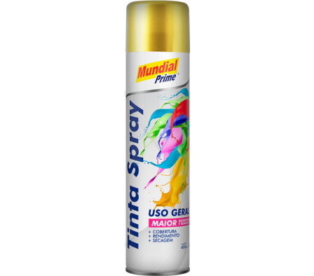 PINTURA AEROSOL 400ML METALICA DORADO MUNDIAL PRIME