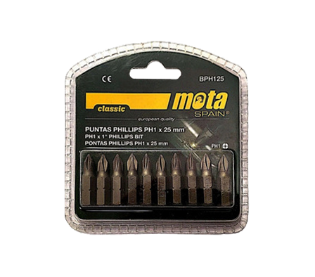 PUNTA BIT CRUZ PH1 1X25MM 1/4" BPH125