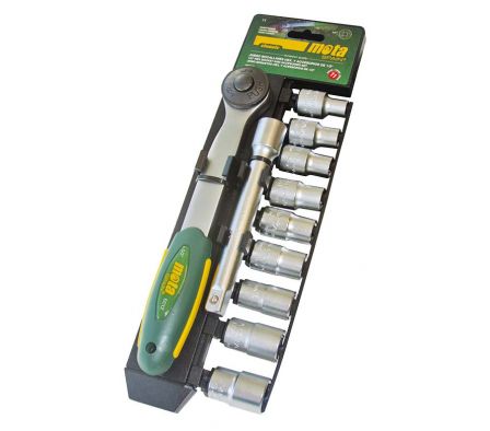 LLAVE TUBO CRV HEX. 1/2"  11PZ (8-19MM) EK310