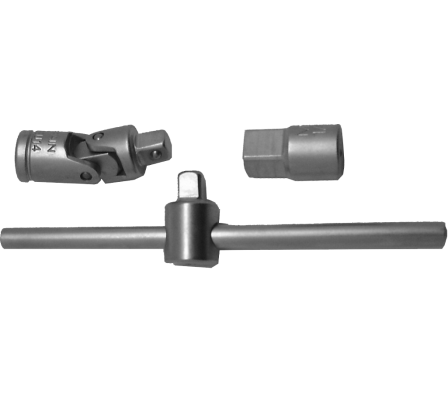 LLAVE T DESLIZ C/ ACC 1/4" 3PZ EK170