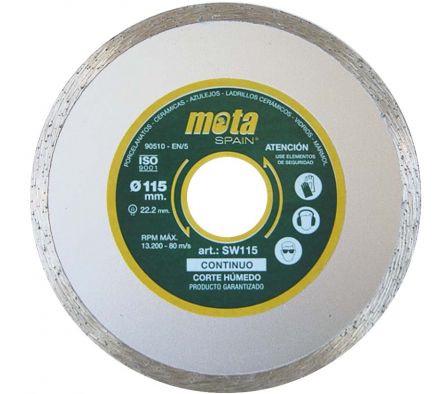 DISCO CORTE PISO WIDIA HUMEDO 180X22.2MM SW180
