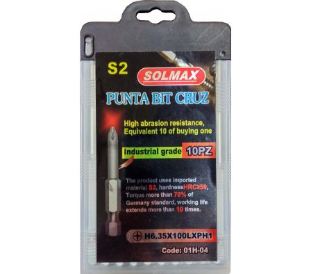 PUNTA BIT CRUZ PH1 5MMX100MM S2 10PZ 01H-04