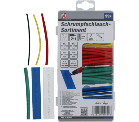 KIT TUBO TERMOCONTRAIBLE COLOR 99PZ 88186 BGS