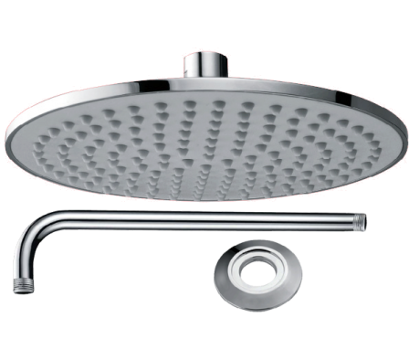 DUCHA PLAST. REDONDO 8" CR JUEGO 3 PZ RN006