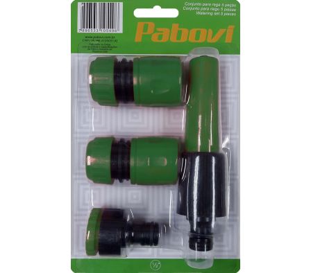 CONECTOR VERDE C/ PISTOLA RIEGO JGO 4PZ 716 PABOVI
